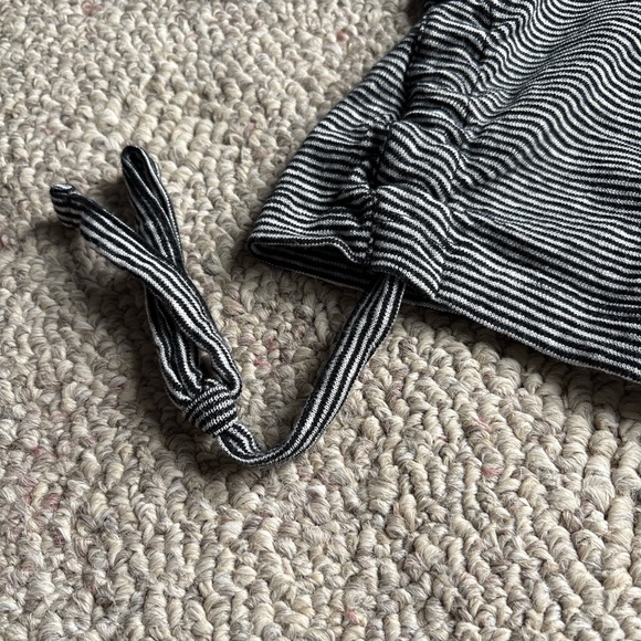 All Saints Black and White Striped Top - Picture 2 of 7